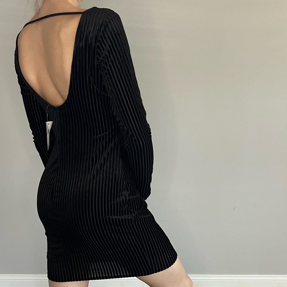 Velvet Backless Bodycon
